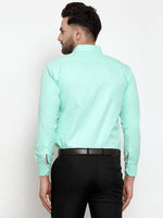 Thumbnail for Jainish Green Formal Shirt with white detailing ( SF 419Green ) - Distacart