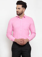 Thumbnail for Jainish Pink Formal Shirt with white detailing ( SF 419Pink ) - Distacart