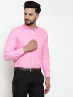 Thumbnail for Jainish Pink Formal Shirt with white detailing ( SF 419Pink ) - Distacart
