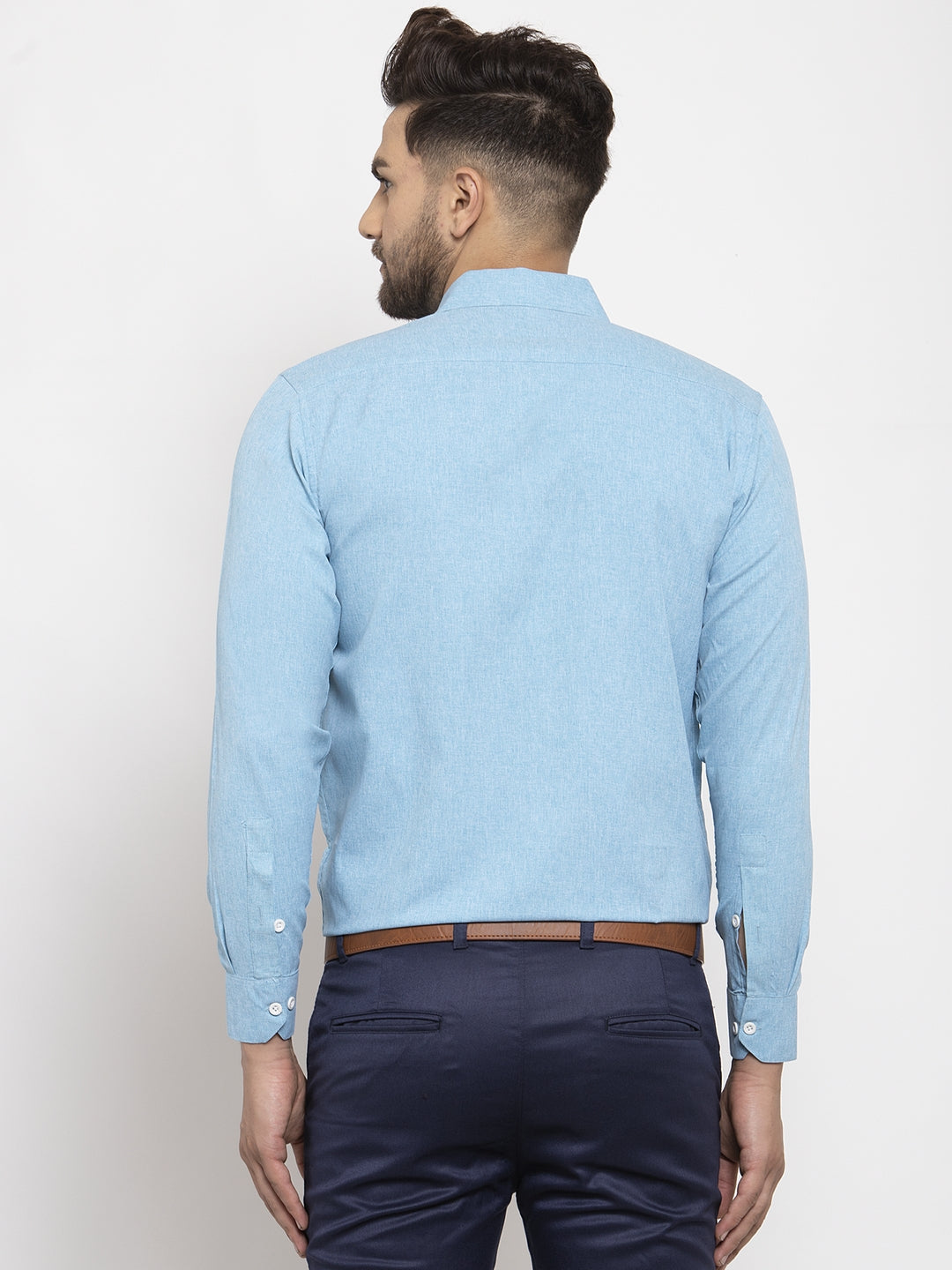 Jainish Pista Green Formal Shirt with white detailing ( SF 419Pista ) - Distacart