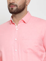 Thumbnail for Jainish Red Formal Shirt with white detailing ( SF 419Red ) - Distacart