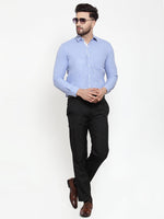 Thumbnail for Jainish Sky Blue Formal Shirt with white detailing ( SF 419Sky ) - Distacart