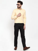 Thumbnail for Jainish Yellow Formal Shirt with white detailing ( SF 419Yellow ) - Distacart