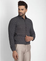 Thumbnail for Jainish Black Printed Formal Shirt ( JSF 426Black ) - Distacart