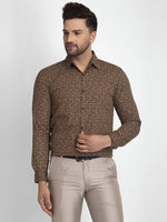 Thumbnail for Jainish Coffee Brown Printed Formal Shirt ( JSF 426Coffee ) - Distacart