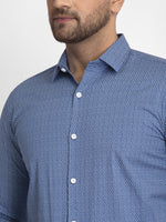 Thumbnail for Jainish Blue Men's Cotton Printed Formal Shirts ( SF 428Blue ) - Distacart