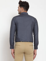 Thumbnail for Jainish Grey Men's Cotton Solid Button Down Formal Shirts ( SF 713Grey ) - Distacart