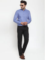 Thumbnail for Jainish Blue Men's Cotton Solid Button Down Formal Shirts ( SF 713Light-Blue ) - Distacart