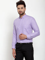 Thumbnail for Jainish Purple Men's Cotton Solid Button Down Formal Shirts ( SF 713Light-Purple ) - Distacart