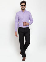 Thumbnail for Jainish Purple Men's Cotton Solid Button Down Formal Shirts ( SF 713Light-Purple ) - Distacart