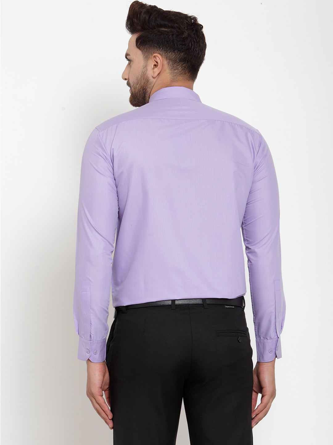 Jainish Purple Men's Cotton Solid Button Down Formal Shirts ( SF 713Light-Purple ) - Distacart