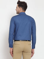 Thumbnail for Jainish Blue Men's Cotton Solid Button Down Formal Shirts ( SF 713Peacock ) - Distacart