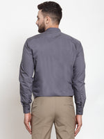 Thumbnail for Jainish Grey Men's Cotton Solid Mandarin Collar Formal Shirts ( SF 726Grey ) - Distacart