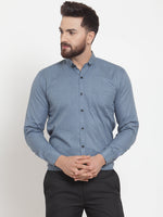 Thumbnail for Jainish Grey Men's Cotton Solid Button Down Formal Shirts ( SF 734Grey ) - Distacart