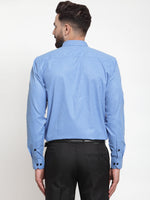 Thumbnail for Jainish Blue Men's Cotton Solid Button Down Formal Shirts ( SF 734Light-Blue ) - Distacart