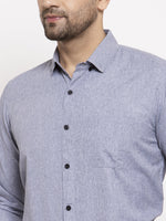 Thumbnail for Jainish Grey Men's Cotton Solid Button Down Formal Shirts ( SF 734Light-Grey ) - Distacart