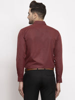 Thumbnail for Jainish Maroon Men's Cotton Solid Button Down Formal Shirts ( SF 734Maroon ) - Distacart