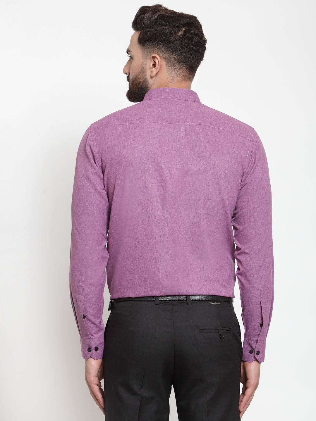 Jainish Purple Men's Cotton Solid Button Down Formal Shirts ( SF 734Purple ) - Distacart