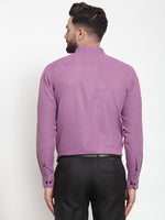 Thumbnail for Jainish Purple Men's Cotton Solid Button Down Formal Shirts ( SF 734Purple ) - Distacart