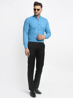 Thumbnail for Jainish Blue Men's Cotton Solid Button Down Formal Shirts ( SF 734Sky ) - Distacart