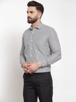 Thumbnail for Jainish Black Men's Cotton Striped Formal Shirts ( SF 735Black ) - Distacart