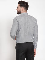 Thumbnail for Jainish Black Men's Cotton Striped Formal Shirts ( SF 735Black ) - Distacart