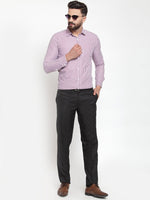 Thumbnail for Jainish Purple Men's Cotton Striped Formal Shirts ( SF 735Purple ) - Distacart
