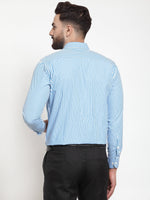 Thumbnail for Jainish Blue Men's Cotton Striped Formal Shirts ( SF 735Sky ) - Distacart