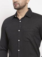 Thumbnail for Jainish Black Men's Cotton Polka Dots Formal Shirts ( SF 736Black ) - Distacart