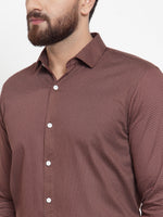 Thumbnail for Jainish Brown Men's Cotton Polka Dots Formal Shirts ( SF 736Coffee ) - Distacart