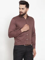 Thumbnail for Jainish Brown Men's Cotton Polka Dots Formal Shirts ( SF 736Coffee ) - Distacart
