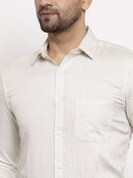 Thumbnail for Jainish Cream Men's Cotton Polka Dots Formal Shirts ( SF 736Cream ) - Distacart
