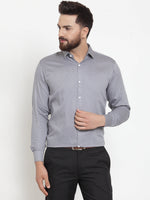 Thumbnail for Jainish Grey Men's Cotton Polka Dots Formal Shirts ( SF 736Grey ) - Distacart