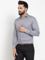 Thumbnail for Jainish Grey Men's Cotton Polka Dots Formal Shirts ( SF 736Grey ) - Distacart
