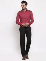 Thumbnail for Jainish Maroon Men's Cotton Polka Dots Formal Shirts ( SF 736Maroon ) - Distacart