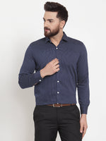 Thumbnail for Jainish Navy Men's Cotton Polka Dots Formal Shirts ( SF 736Navy ) - Distacart