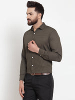 Thumbnail for Jainish Olive Men's Cotton Polka Dots Formal Shirts ( SF 736Olive ) - Distacart