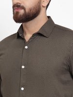 Thumbnail for Jainish Olive Men's Cotton Polka Dots Formal Shirts ( SF 736Olive ) - Distacart