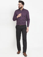 Thumbnail for Jainish Purple Men's Cotton Polka Dots Formal Shirts ( SF 736Purple ) - Distacart