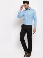Thumbnail for Jainish Blue Men's Cotton Polka Dots Formal Shirts ( SF 736Sky ) - Distacart