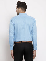 Thumbnail for Jainish Blue Men's Cotton Polka Dots Formal Shirts ( SF 736Sky ) - Distacart