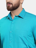 Thumbnail for Jainish Green Men's Cotton Polka Dots Formal Shirts ( SF 739Green ) - Distacart