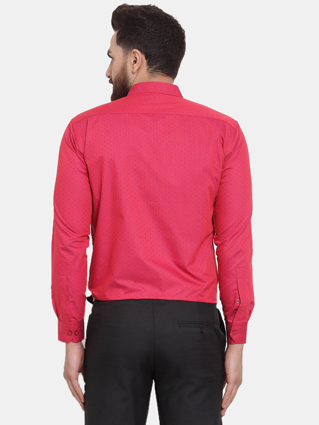 Jainish Red Men's Cotton Polka Dots Formal Shirts ( SF 739Red ) - Distacart