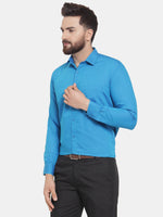 Thumbnail for Jainish Blue Men's Cotton Polka Dots Formal Shirts ( SF 739Sky ) - Distacart