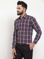 Thumbnail for Jainish Blue Men's Cotton Checked Formal Shirts ( SF 741Blue ) - Distacart