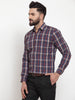 Jainish Blue Men's Cotton Checked Formal Shirts ( SF 741Blue ) - Distacart