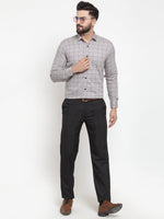 Thumbnail for Jainish Grey Men's Cotton Checked Formal Shirts ( SF 742Grey ) - Distacart