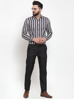 Thumbnail for Jainish Grey Men's Cotton Striped Formal Shirts ( SF 744Grey ) - Distacart