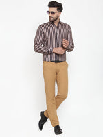 Thumbnail for Jainish Black Men's Cotton Striped Formal Shirts ( SF 744Multi-Black ) - Distacart