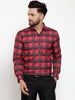 Jainish Red Men's Cotton Checked Formal Shirt's ( SF 750Red ) - Distacart